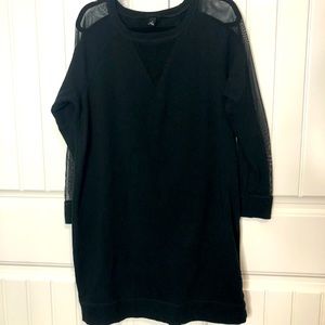 Long Torrid Mesh Sweatshirt Dress